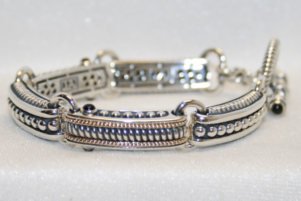 John Atencio Antigua Apollo Bar Linked Bracelet