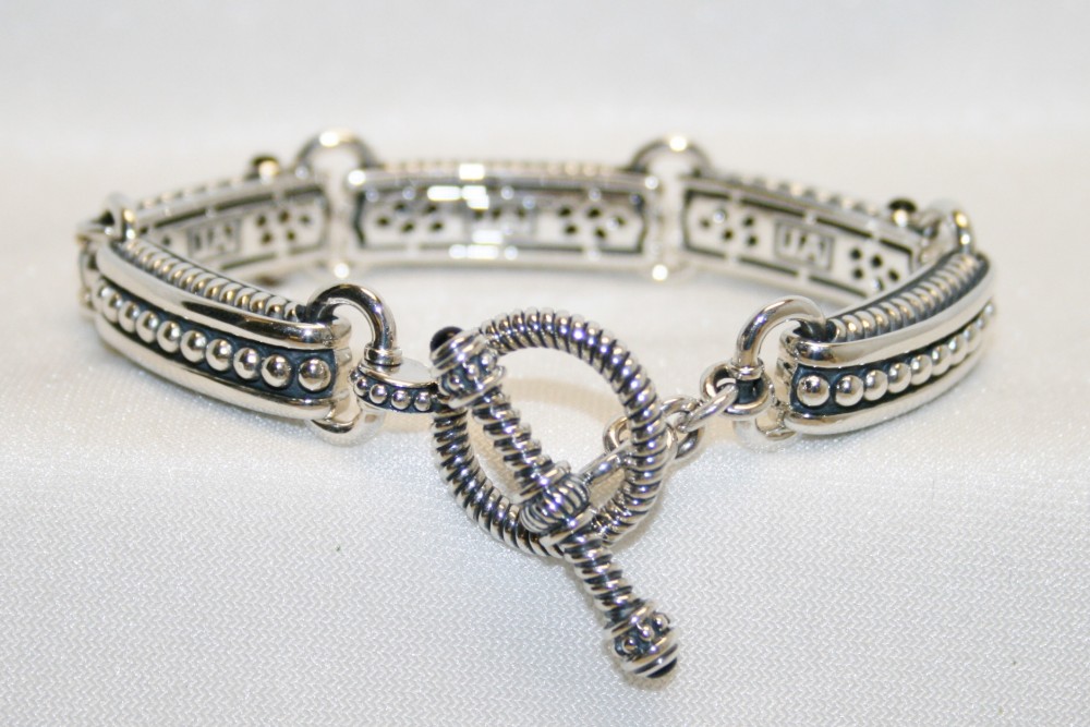 John Atencio Antigua Apollo Bar Linked Bracelet
