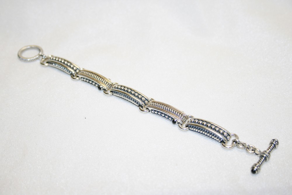 John Atencio Antigua Apollo Bar Linked Bracelet