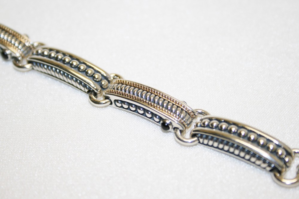 John Atencio Antigua Apollo Bar Linked Bracelet