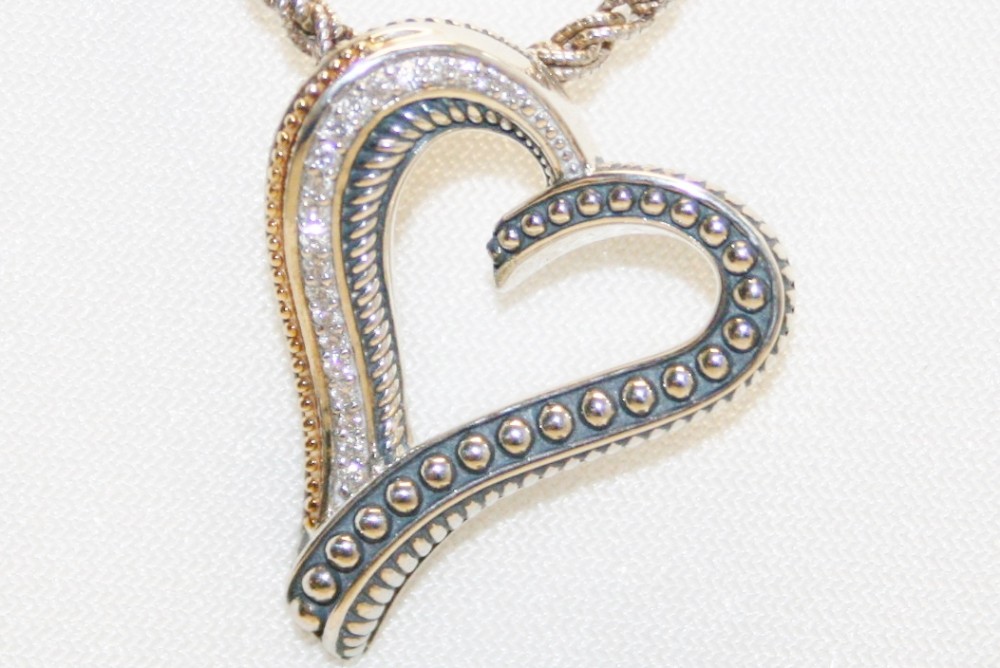 John Atencio Verona Pave Diamond Heart