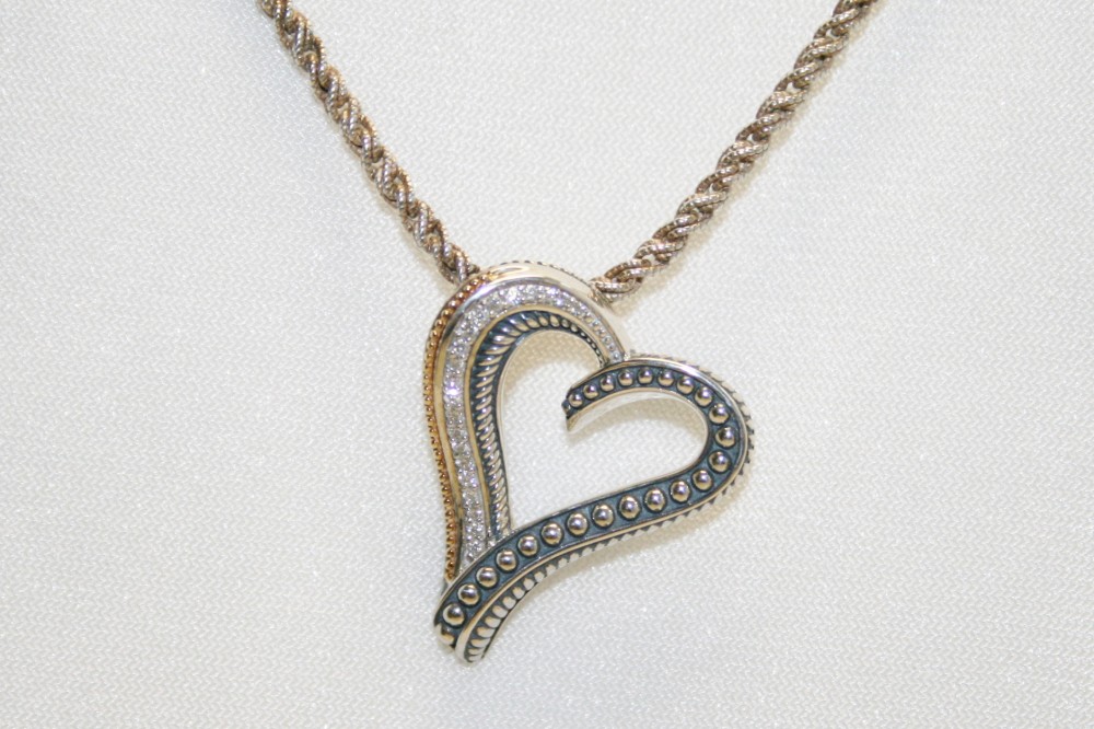 John Atencio Verona Pave Diamond Heart