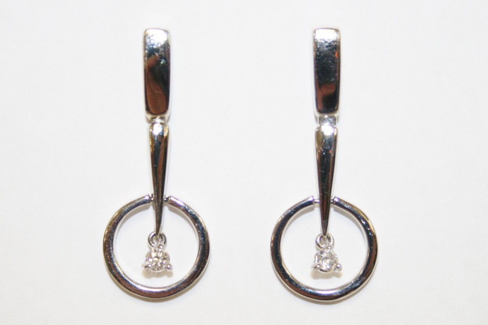 Diamond Dangle Earrings