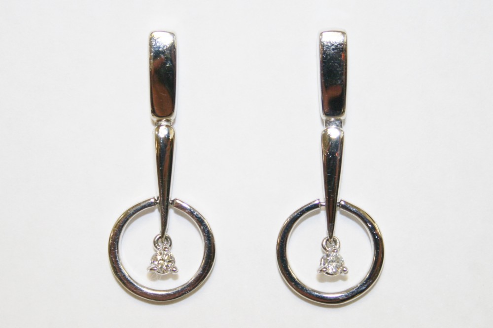 Diamond Dangle Earrings