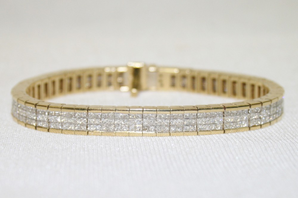 Invisible Set Diamond Tennis Bracelet – 8.50 ct. TW
