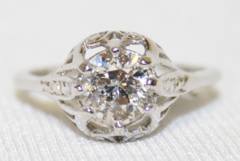 White Gold Diamond Solitaire – 1.00 ct.