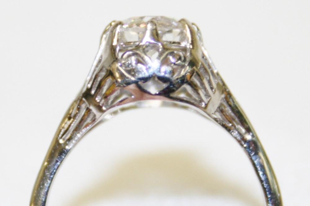 White Gold Diamond Solitaire – 1.00 ct.