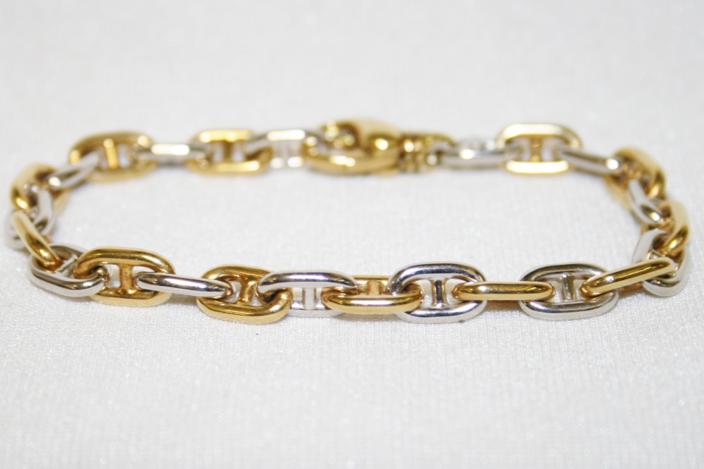 Heavy Marine Link Two Tone Bracelet