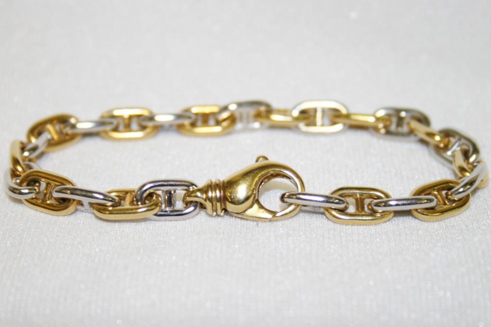 Heavy Marine Link Two Tone Bracelet