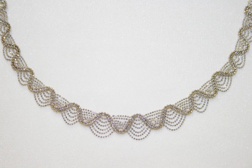 Reversible Two Tone Bib Necklace