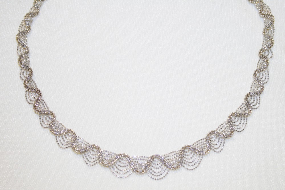 Reversible Two Tone Bib Necklace