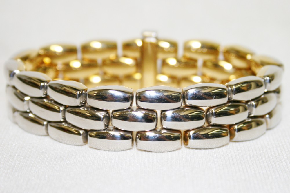 Two Tone Link Bracelet Reversible