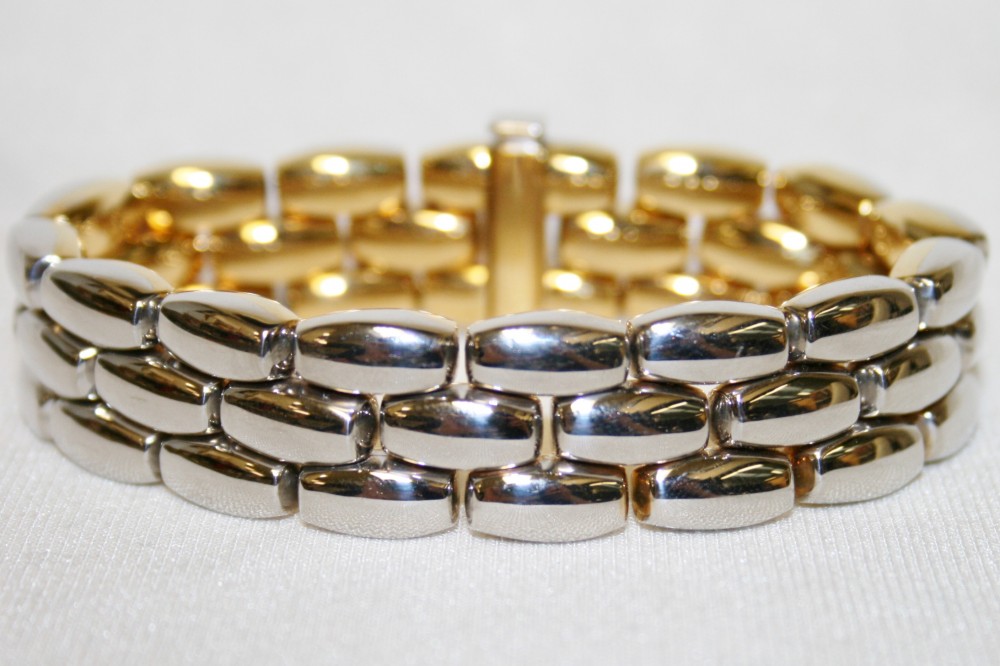 Two Tone Link Bracelet Reversible