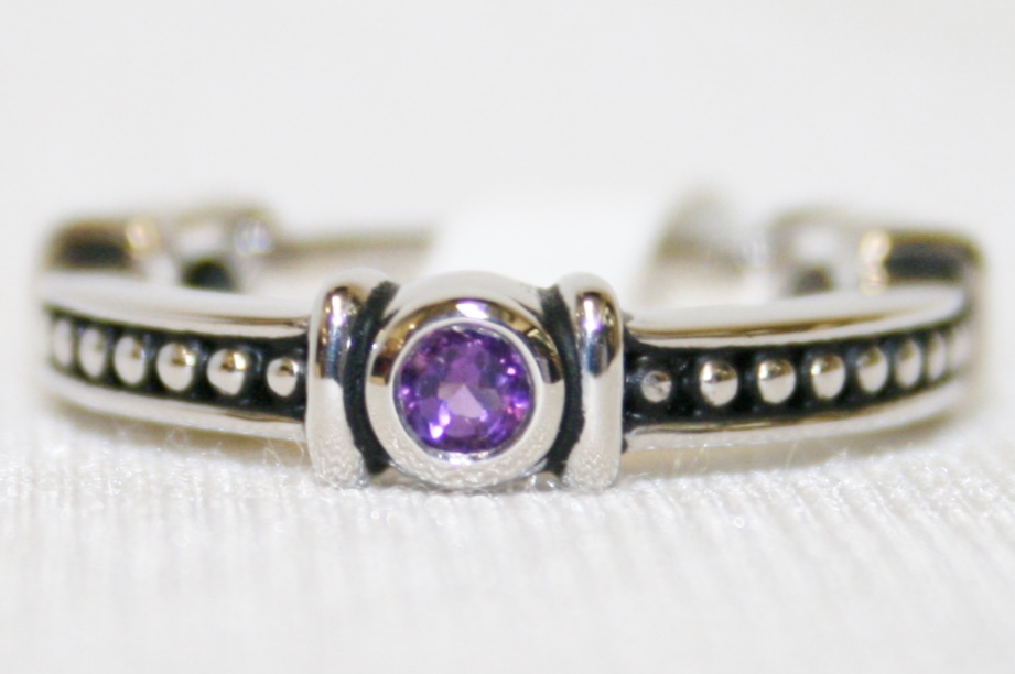 John Atencio Antigua Amethyst Stack Ring
