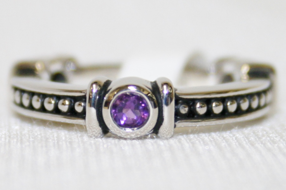 John Atencio Antigua Amethyst Stack Ring
