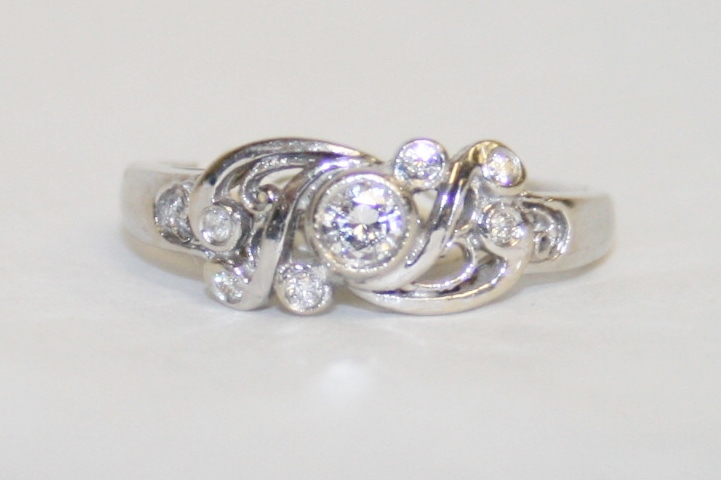 White Gold Diamond Ring – 0.29 ct.