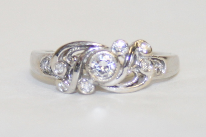 White Gold Diamond Ring – 0.29 ct.