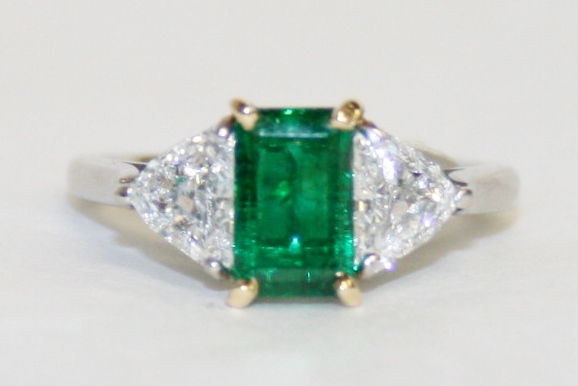 Emerald and Diamond Ring – 1.04ct.