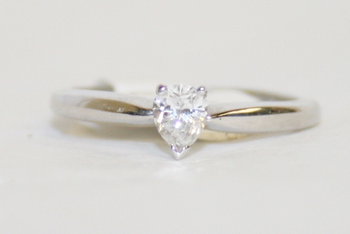 Pear Cut Diamond Engagement Ring – 0.28ct.