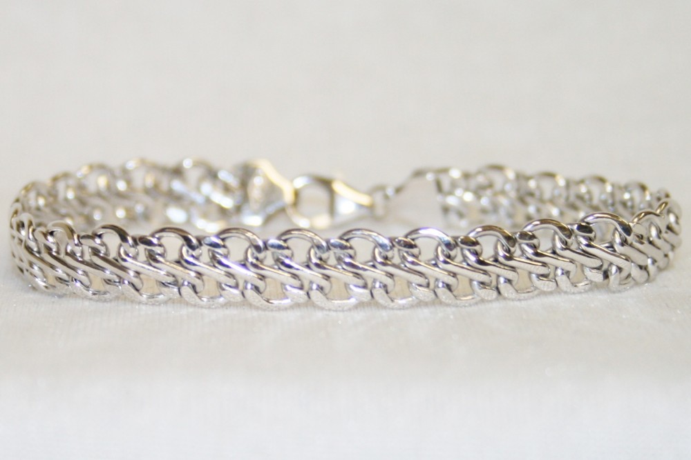 White Gold Link Bracelet