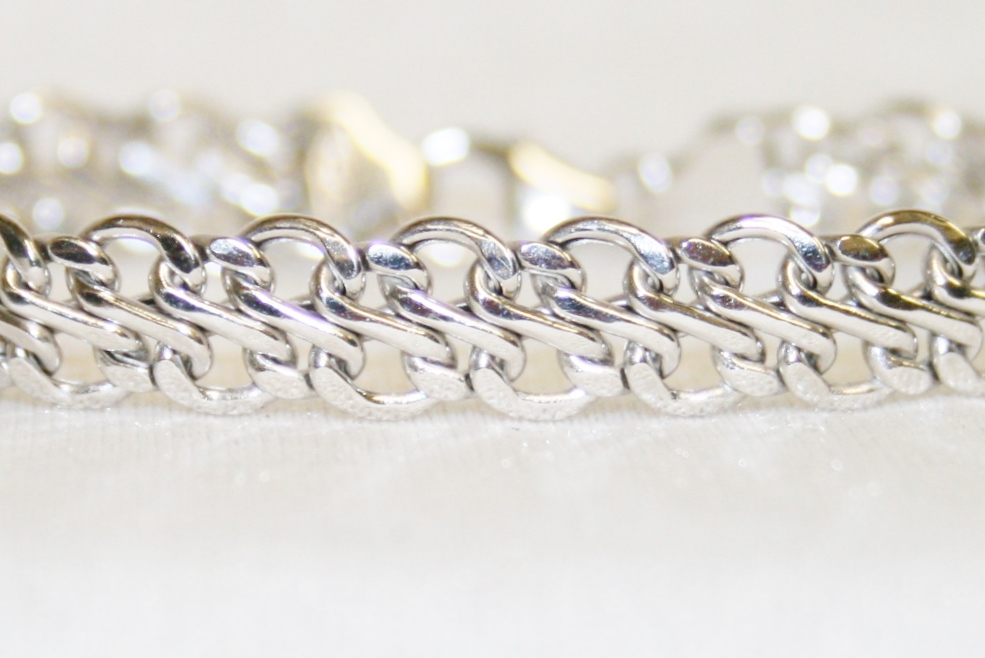 White Gold Link Bracelet