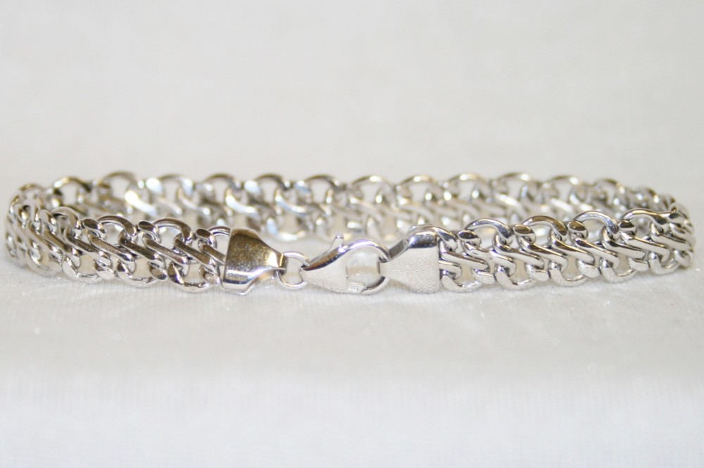 White Gold Link Bracelet