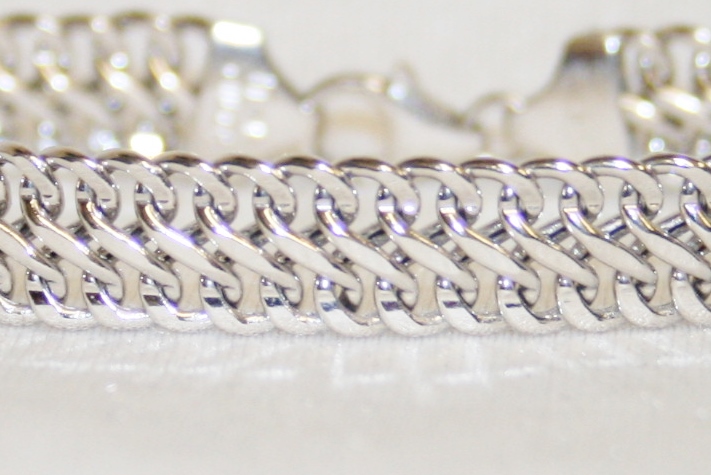 White Gold Link Bracelet
