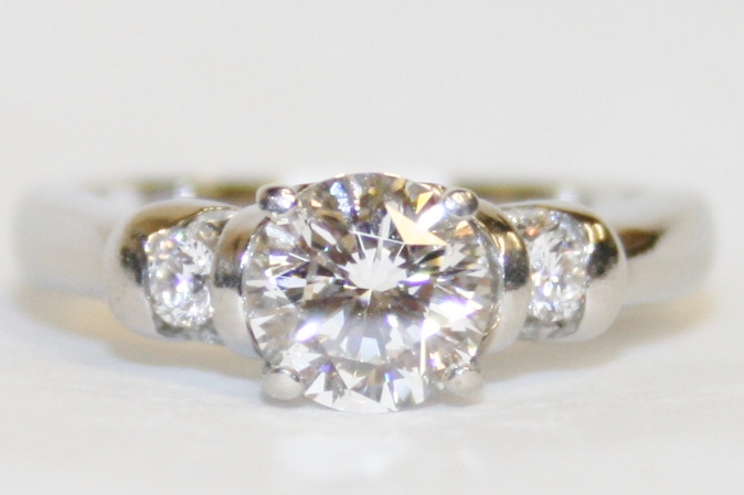White Gold Diamond Solitaire – 1.01ct. Center