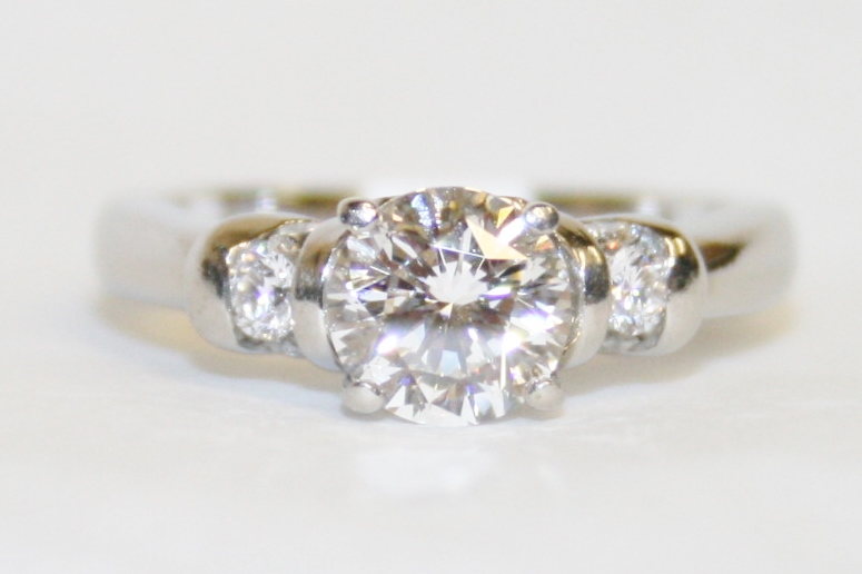 White Gold Diamond Solitaire – 1.01ct. Center