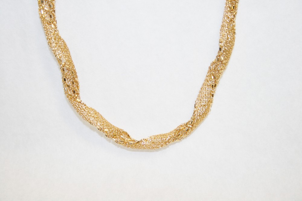 Yellow Gold Mesh Chain