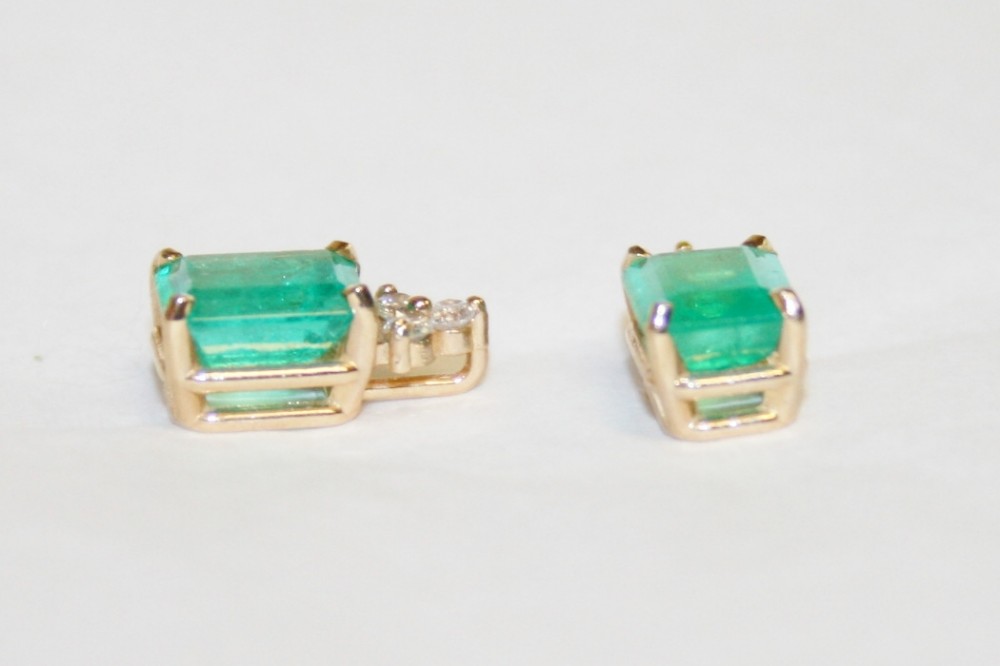 Emerald and Diamond Earrings – 2.54 ct. tw