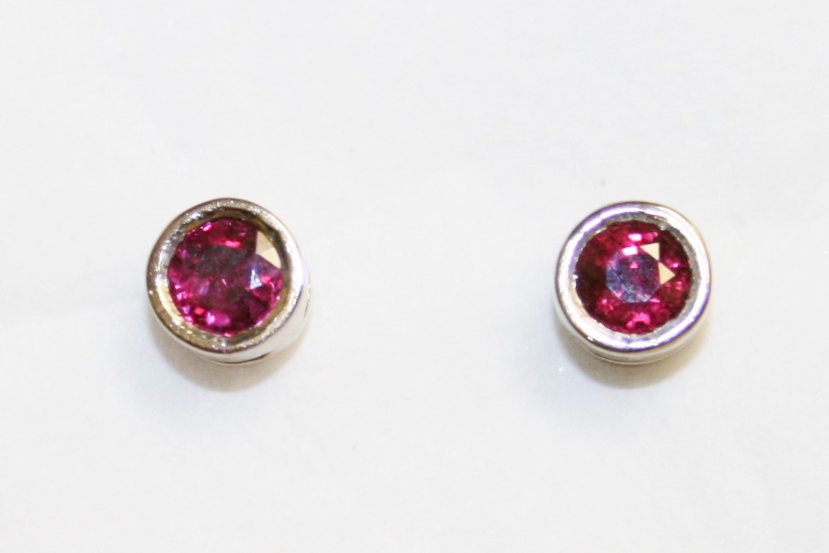 White Gold Ruby Stud Earrings – 0.71ct tw