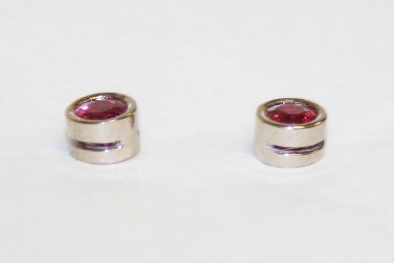 White Gold Ruby Stud Earrings – 0.71ct tw