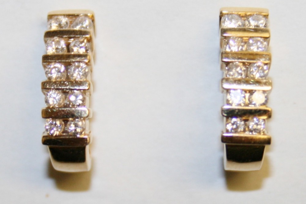 Diamond J-Hoop Earrings – 0.50ct. tw