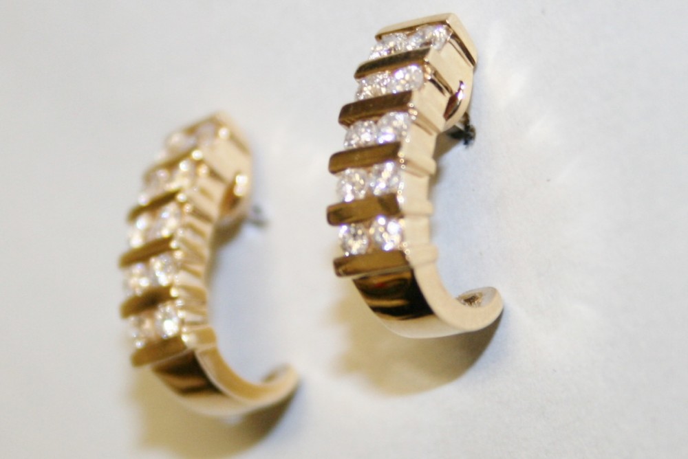 Diamond J-Hoop Earrings – 0.50ct. tw