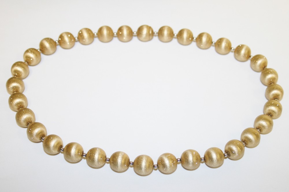 Yellow Gold 12mm Ball Necklace
