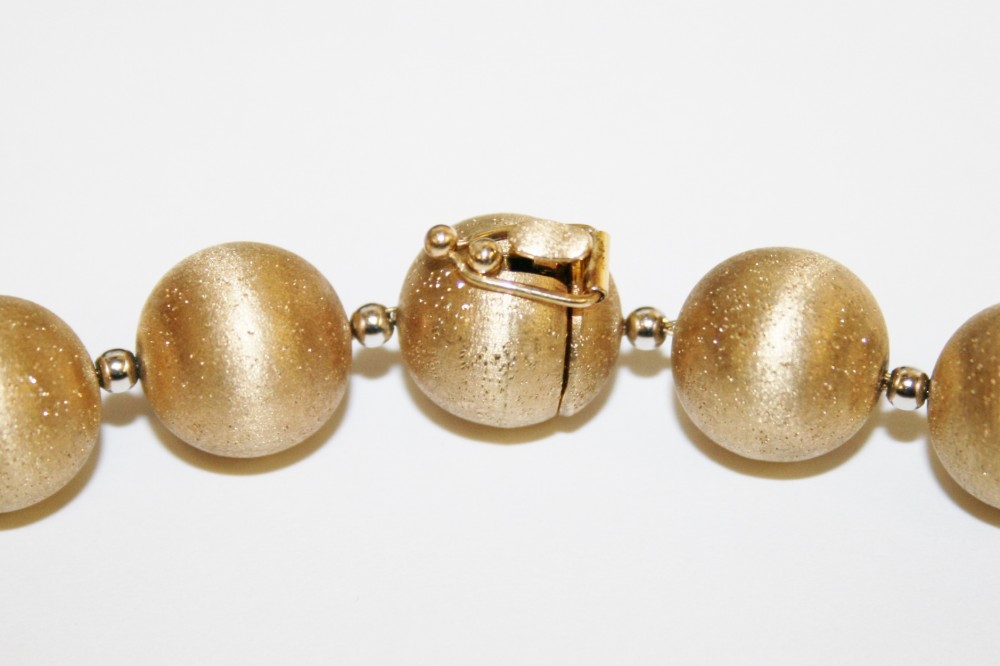 Yellow Gold 12mm Ball Necklace
