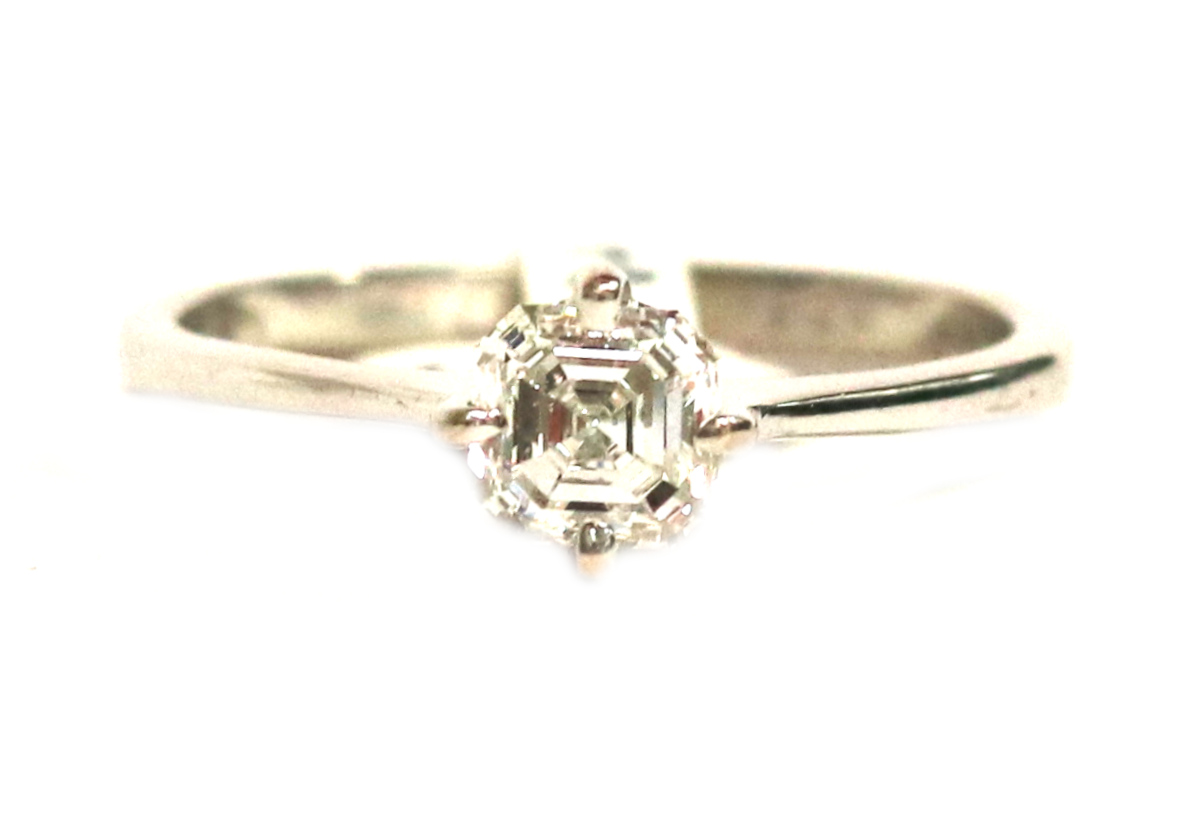 Square Emerald Cut Diamond Solitaire Ring – 1.01ct.