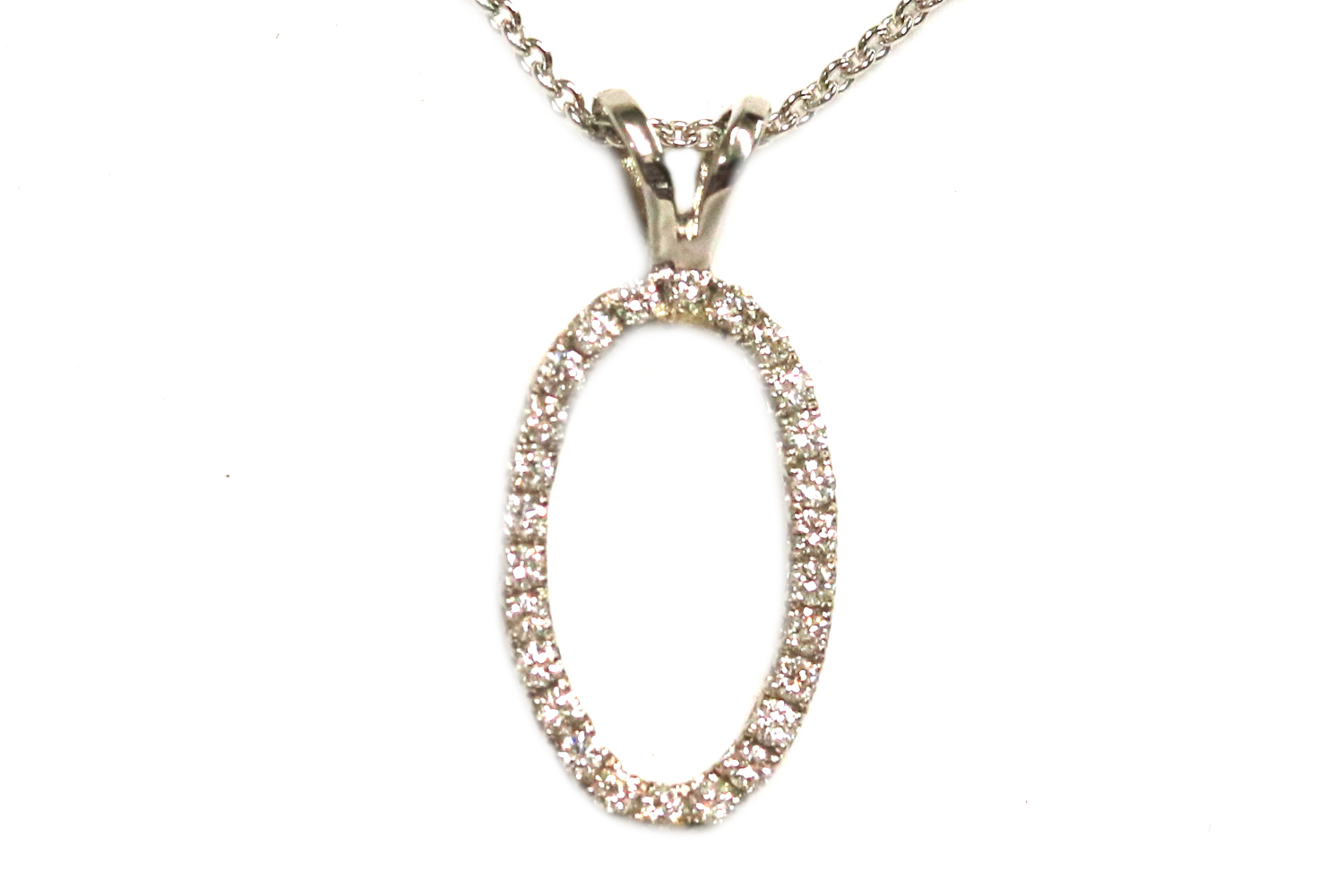 Small Oval Diamond Necklace – 0.30 ct.