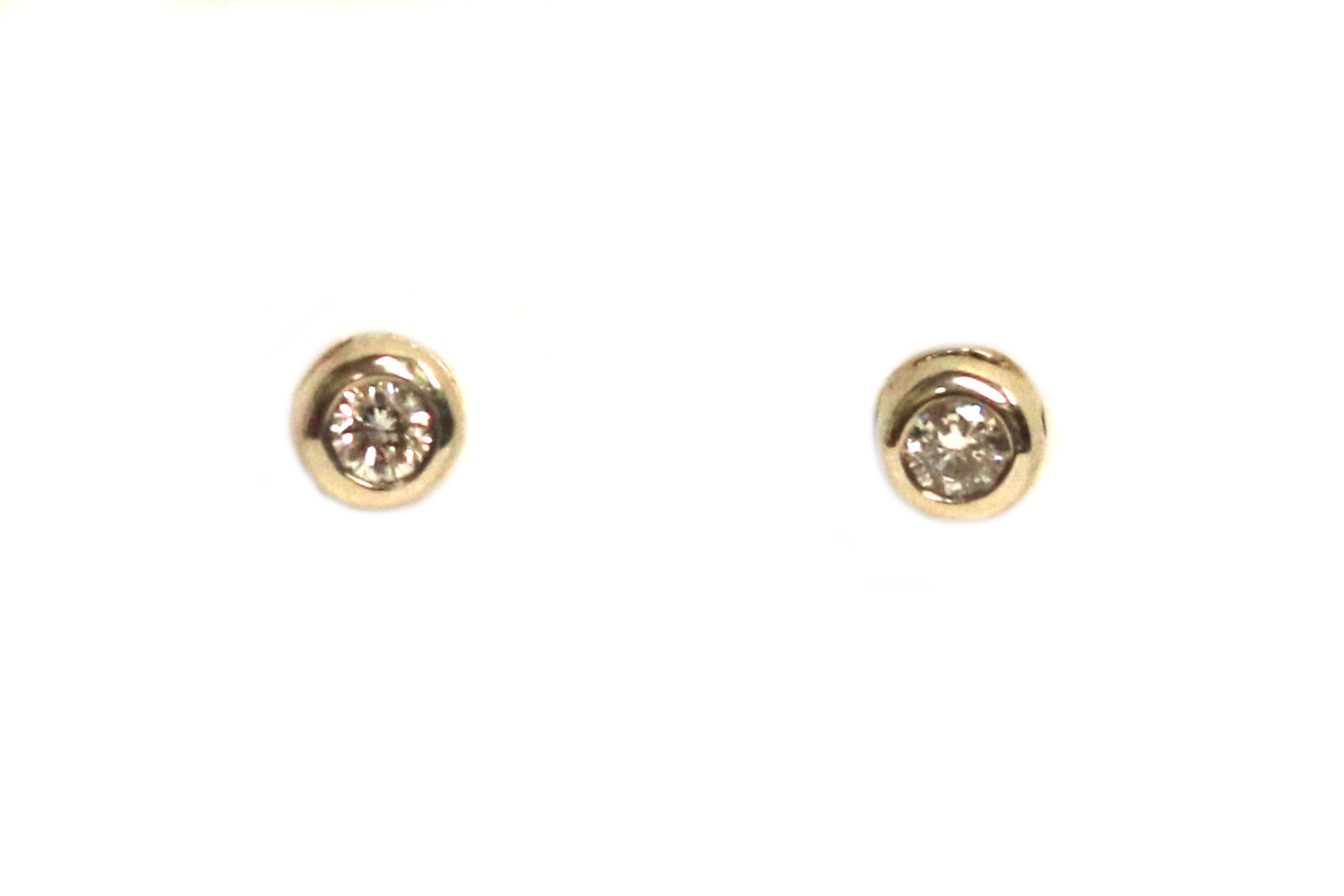Small White Gold Diamond Stud Earrings – 0.10 ct. TW