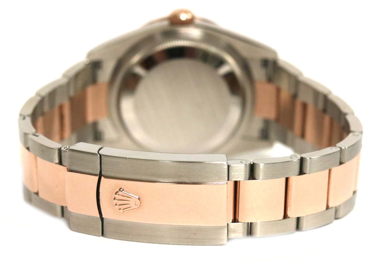 Rolex 36mm Datejust Steel and Rose Diamond Bezel
