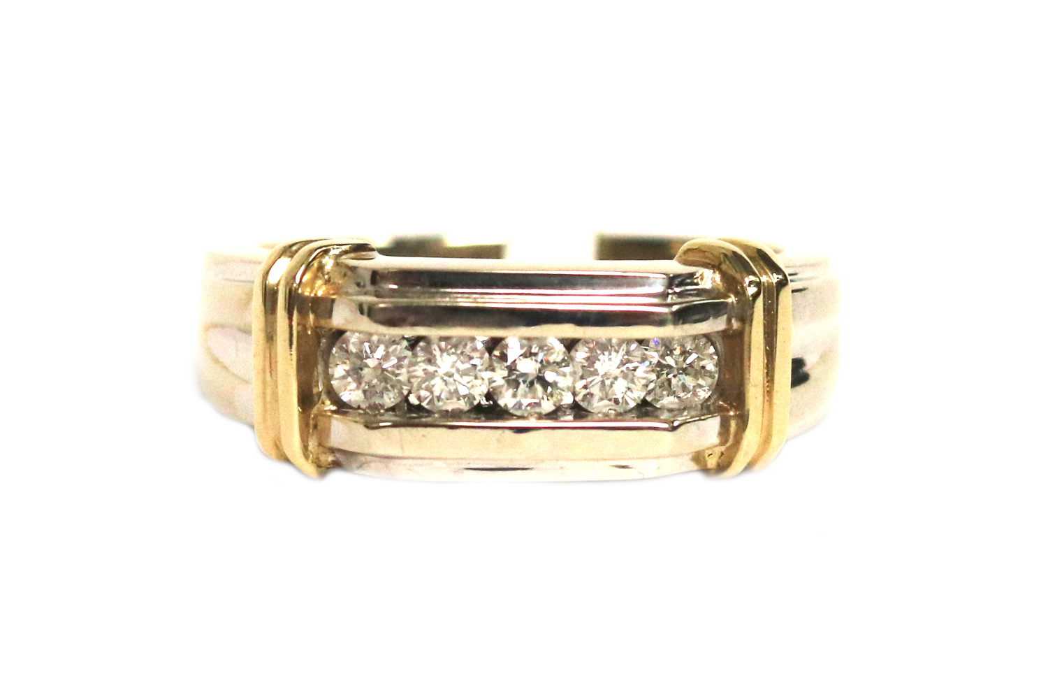 Two Tone Wedding Band – 0.75ct TW