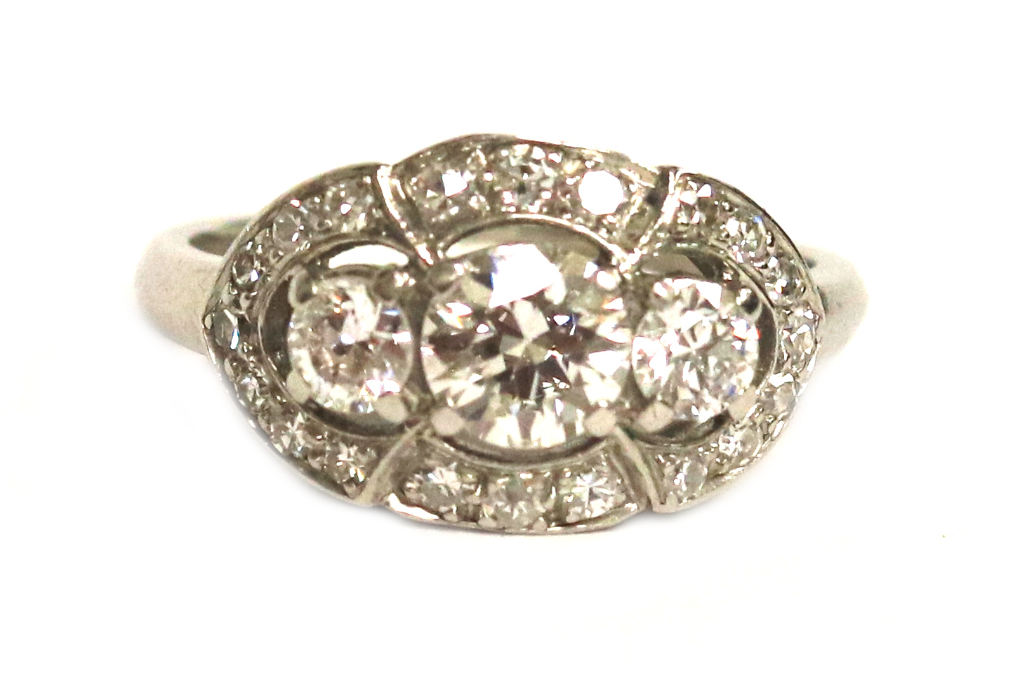 Antique Three Stone Diamond Ring