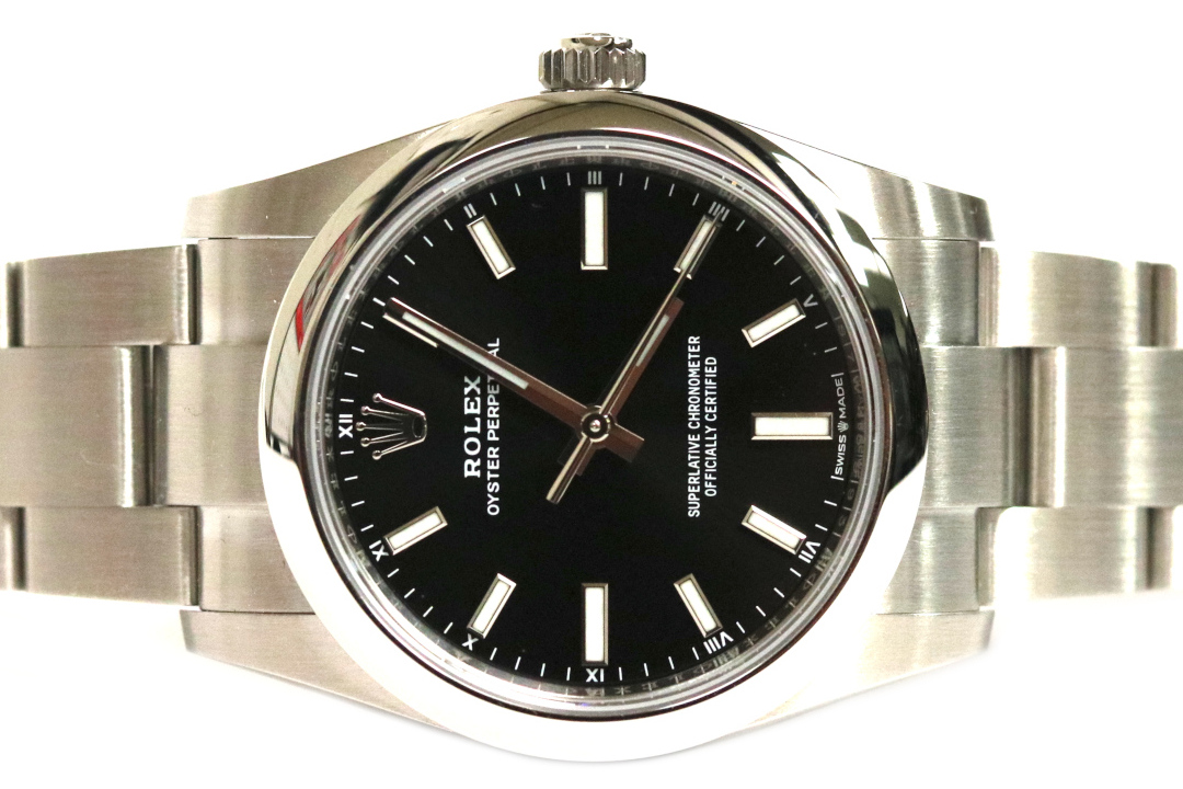 Rolex Oyster Perpetual 34mm Non-Date Black Dial Watch