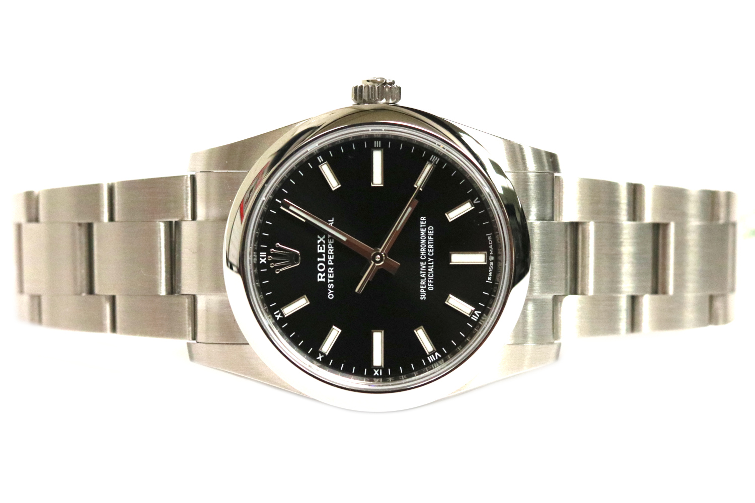 Rolex Oyster Perpetual 34mm Non-Date Black Dial Watch