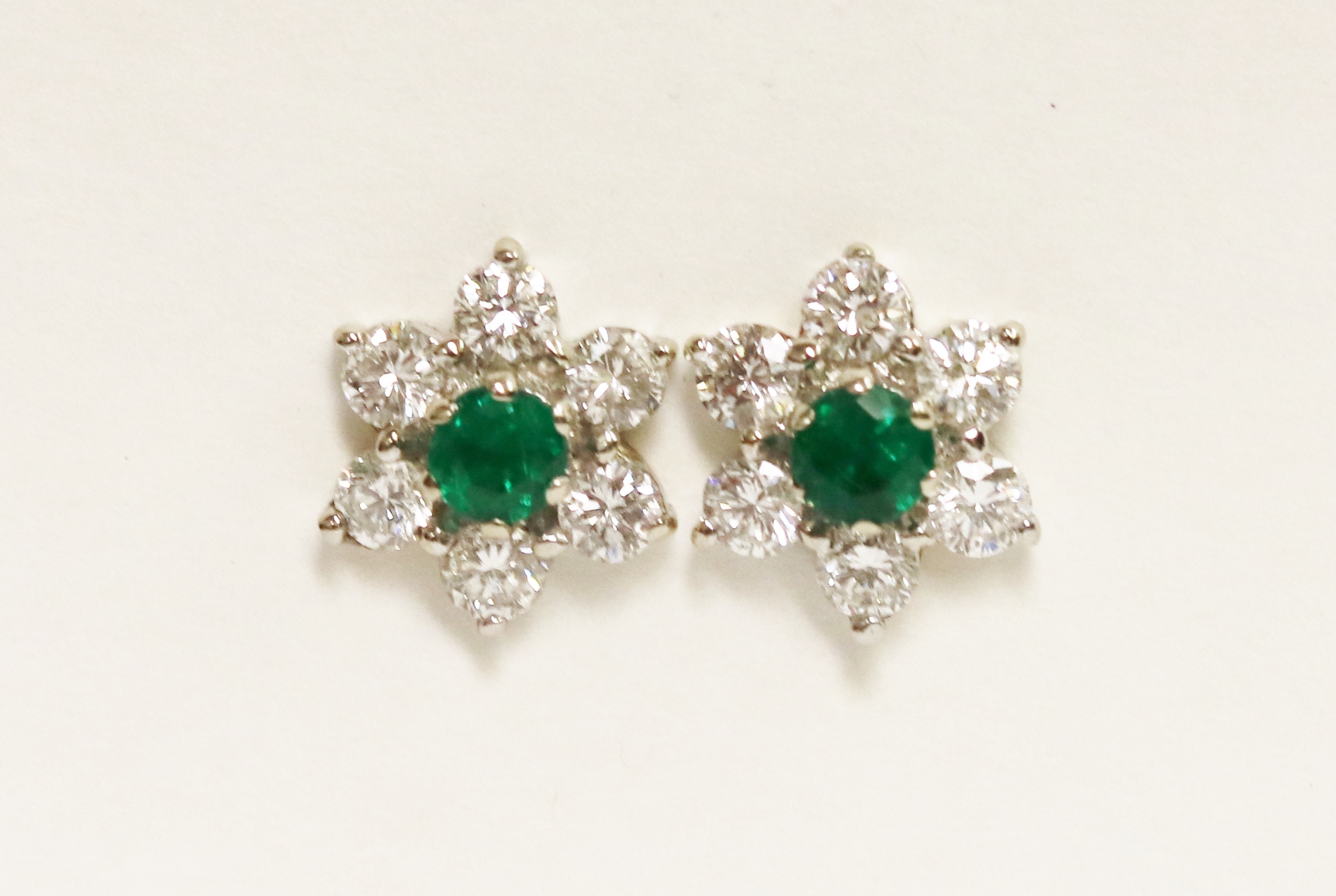 Diamond and Emerald Earrings