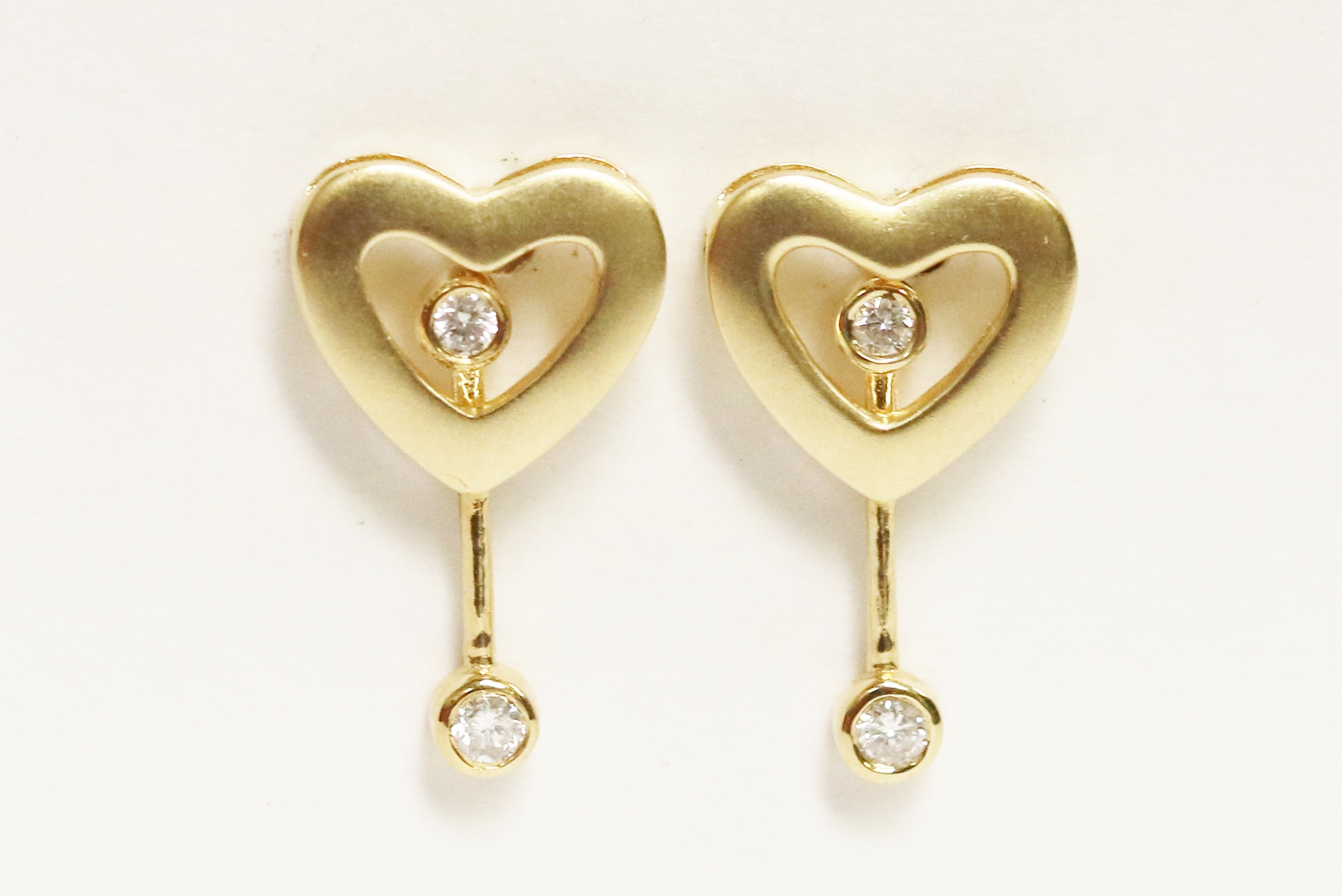 Yellow Gold Diamond Dangle Earrings