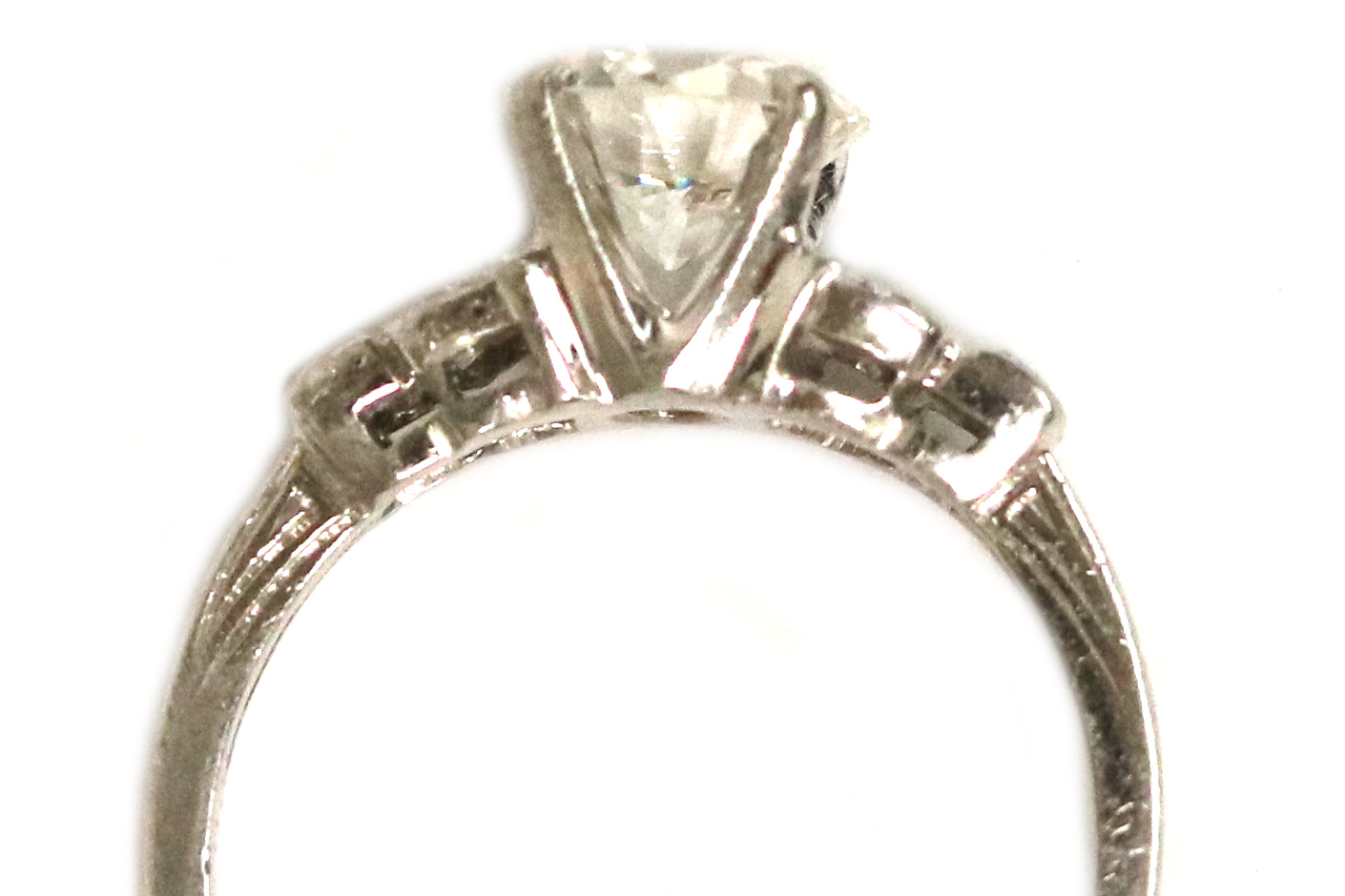 Antique Platinum Engagement Ring – 1.03 ct.