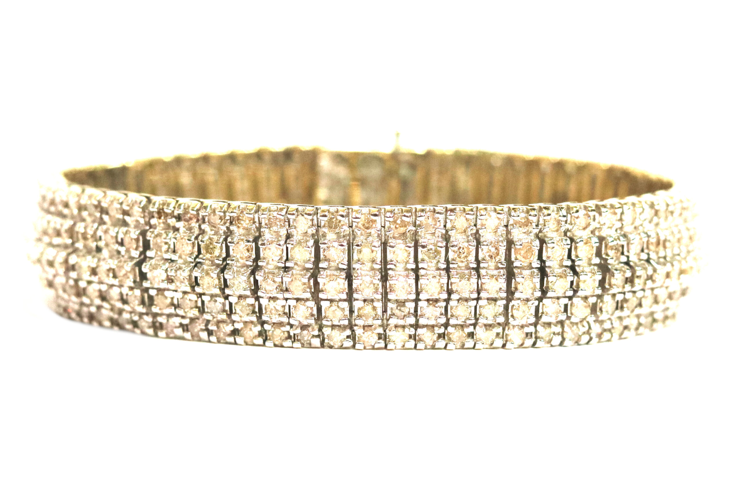 Wide Diamond Tennis Bracelet – 10.00ct. TW