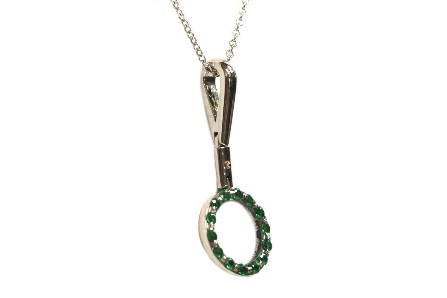 Tsavorite Garnet Platinum Necklace